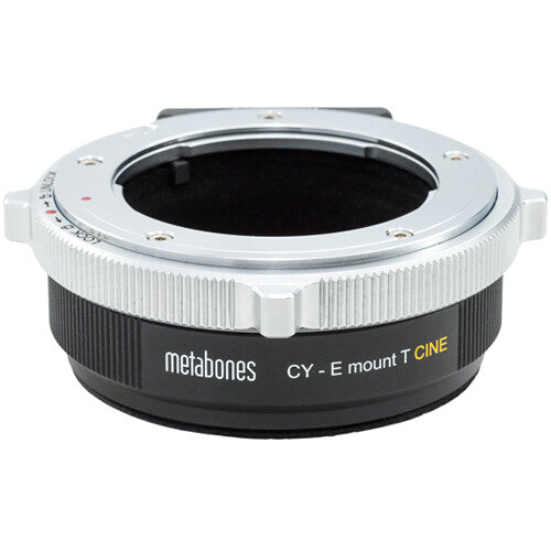 Metabones Contax Yashica to E-mount T Cine Adapter (Black Matt) - With Tripod Foot (MB_CY-E-BT2)