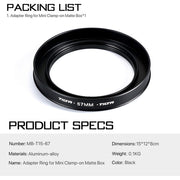 Tilta 67mm Lens Attachments for MB-T15 Mini Clamp-on Matte Box