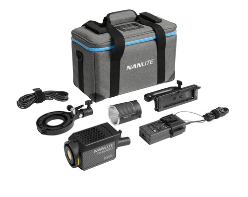 Nanlite Forza 60B II monolight Bi-colour LED light with Battery Handle and Bowens adaptor