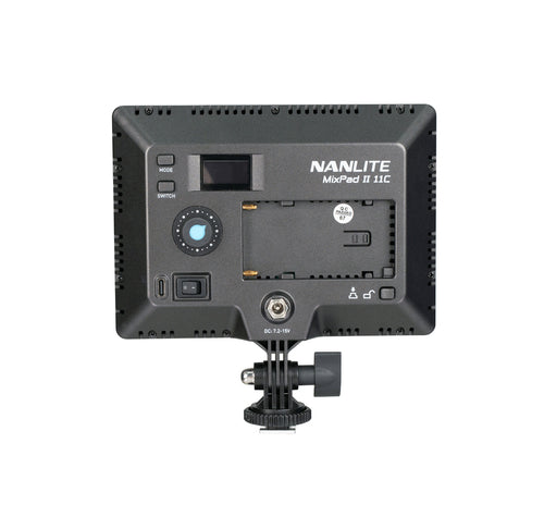 Nanlite Mixpad 11 Series II RGB on-camera LED light with power supply