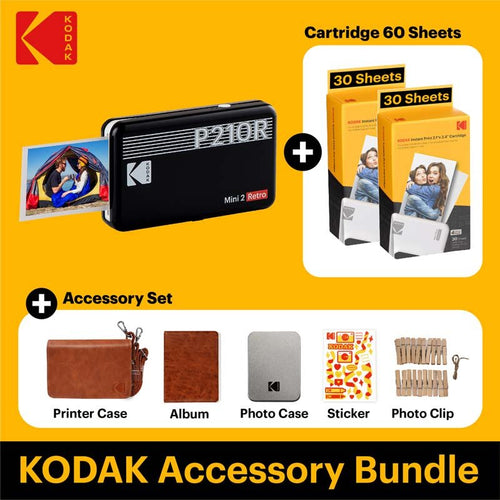 Kodak Instant Mini 2 Retro Cartridge + Accessories Bundle -  Yellow