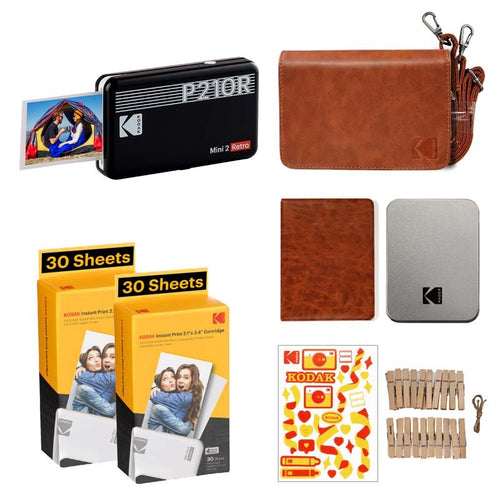 Kodak Instant Mini 2 Retro Cartridge + Accessories Bundle -  Black