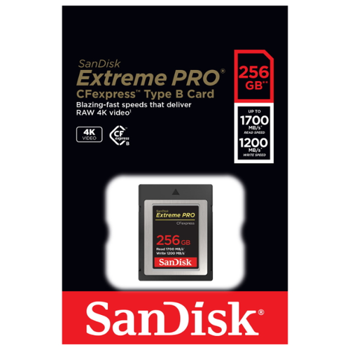 SanDisk Extreme PRO 256GB CFexpress Type B 1700MB/s Memory Card