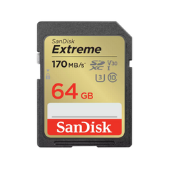 SanDisk Extreme 64GB SDXC UHS-I 170MB/s Memory Card - V30