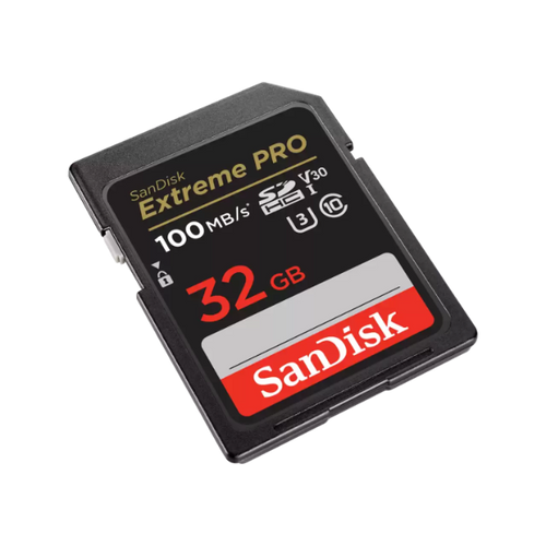 Sandisk Extreme Pro 32GB 100MB/s Read 90MB/s Write V30 SD Memory Card