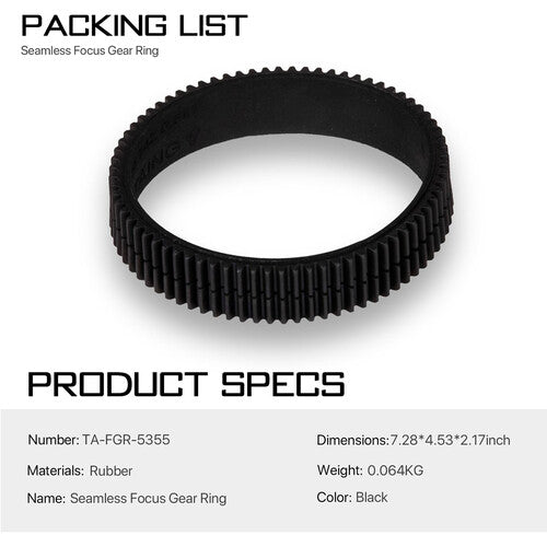 Tilta Seamless Focus Gear Ring for 53mm to 55mm Lens