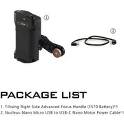 Tilta Tiltaing Right Side Advanced Focus Handle (F570 Battery) Type V - Black