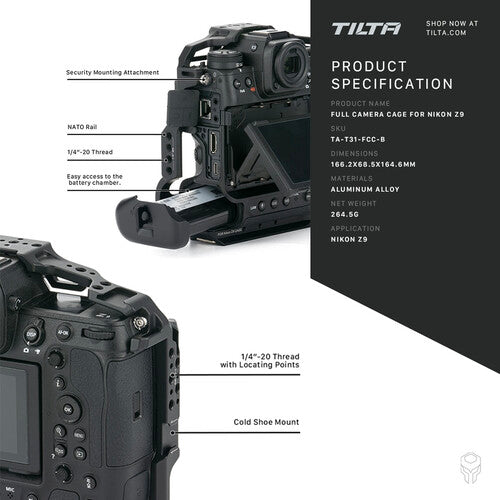 Tilta Camera Cage for Nikon Z9 Basic Kit - Black