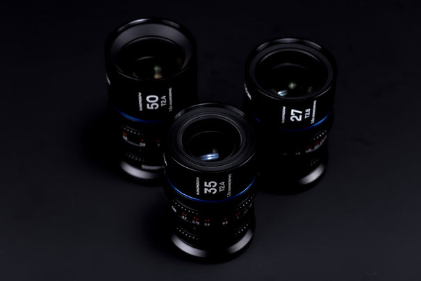 Laowa Nanomorph S35 Prime 3-Lens Bundle
 (27mm, 35mm, 50mm) (Blue) - (Cine) DL
