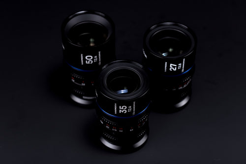 Laowa Nanomorph S35 Prime 3-Lens Bundle
 (27mm, 35mm, 50mm) (Blue) - (Cine) MFT