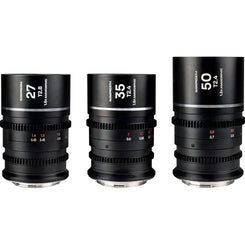 Laowa Nanomorph S35 Prime 3-Lens Bundle
 (27mm, 35mm, 50mm) (Silver) - (Cine) MFT