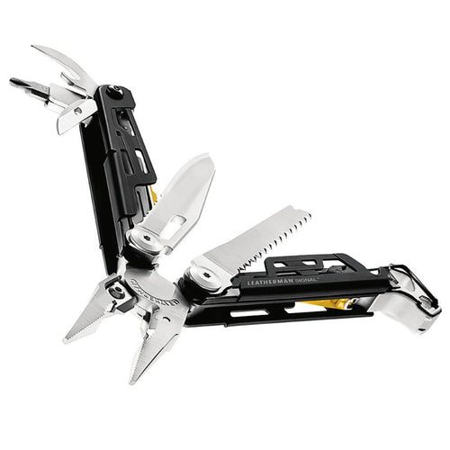 Leatherman Signal Camping Multi-Tool w/Firestarter/Whistle w/Nylon Sheath  - Silver - Peg