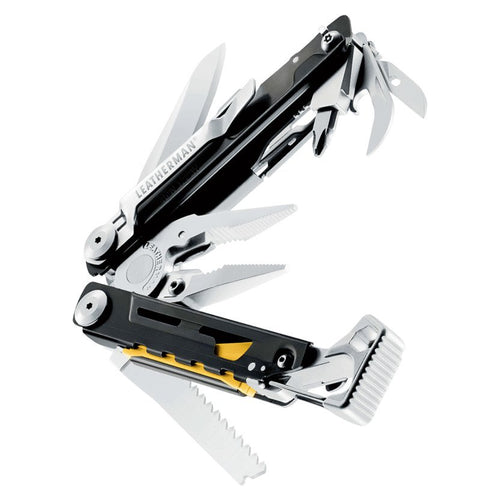 Leatherman Signal Camping Multi-Tool w/Firestarter/Whistle w/Nylon Sheath  - Silver - Peg