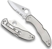 Spyderco Endura 4 Stainless - Plain and Serrated Blade