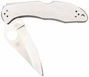 Spyderco Delica 4 Stainless - Plain Blade