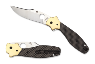 Spyderco Schempp Bowie Carbon Fiber/G-10 Laminate - Plain Blade