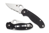 Spyderco Para 3 Black Handle / Combo Blade