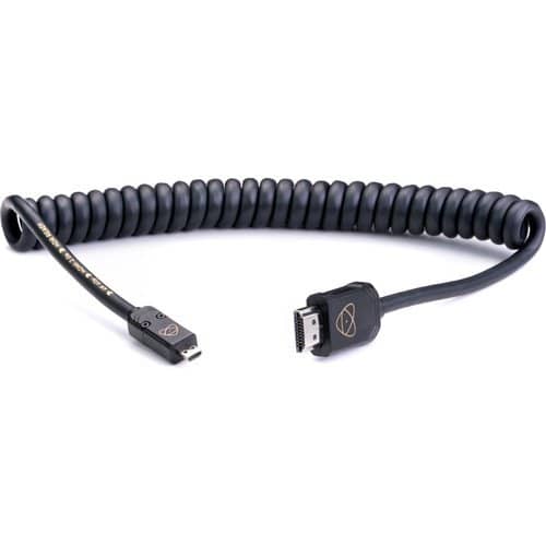 Atomos AtomFLEX HDMI (Type-A) Male to Micro-HDMI (Type-D) Male Coiled Cable (16 to 32")