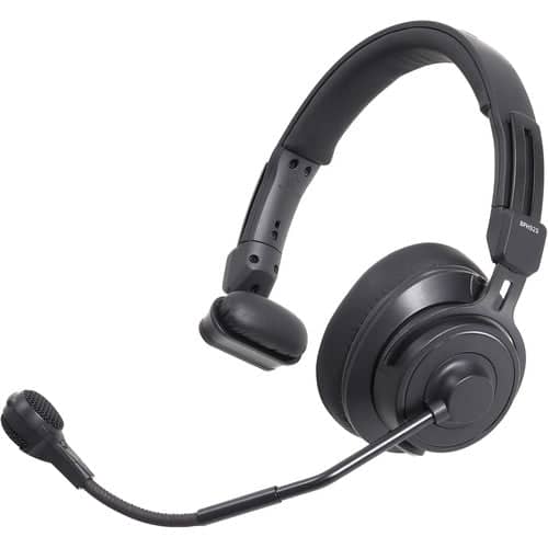 Audio-Technica BP-HS2S Single-Ear Broadcast Headset with Hypercardioid Dynamic Boom Mic (Unterminated)