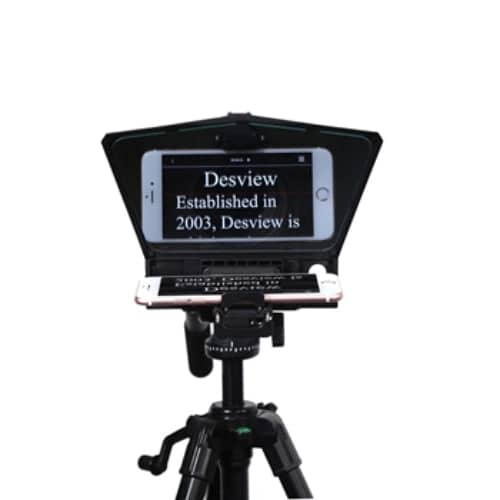Desview T2 Teleprompter for Smartphone/Tablet/DSLR Camera w/ Lens Adapter Rings