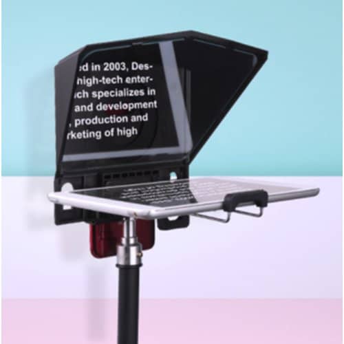 Desview T2 Teleprompter for Smartphone/Tablet/DSLR Camera w/ Lens Adapter Rings