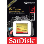 SanDisk Extreme 128GB Compact Flash 120MB/s Memory Card