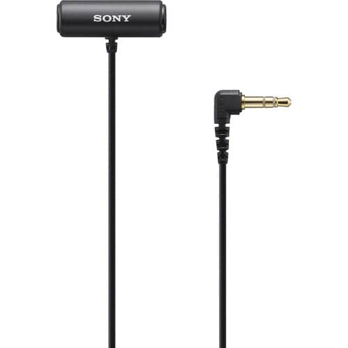 Sony ECM-LV1 Compact Stereo Lavalier Microphone with 3.5mm TRS Connector