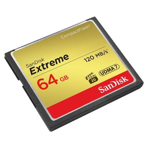 SanDisk Extreme 64GB Compact Flash 120MB/s Memory Card