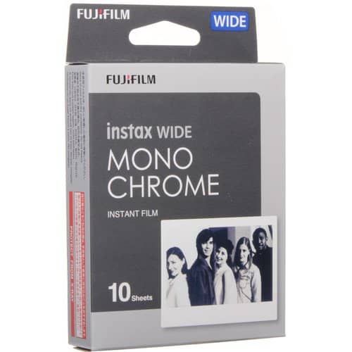 FUJIFILM Instax WIDE Monochrome Film 10 Pack -  Suitable for Instax WIDE Range 1