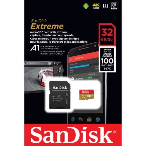 SanDisk Extreme 32GB microSDHC UHS-I 160MB/s Memory Card - V30