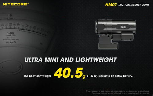 Nitecore HM01 lightweight 320 lumen tactical helmet light