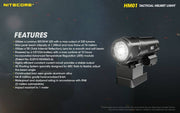 Nitecore HM01 lightweight 320 lumen tactical helmet light