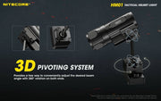Nitecore HM01 lightweight 320 lumen tactical helmet light