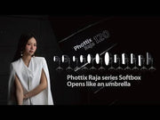 Phottix Softbox QuickFold RAJA 105cm Baffle Diff Grid Bowen S mount