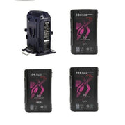 IDX 3x ID-CUE-H90 Batteries and 1x VL-2X 2-Channel Sequential Quick Charger