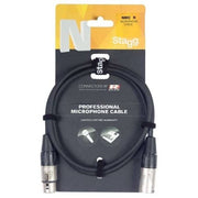 Stagg N Series Microphone Cable Male XLR to Male XLR - 1m/3ft