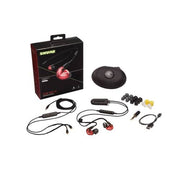 Shure Stereo In-ear Earphones, Sound Isolating, Red w/ UNI & RMCE-BT2 Bluetooth Cable
