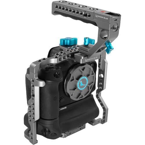 Kondor Blue Canon R5/R6/R Battery Grip Cage with Top Handle (Space Grey)