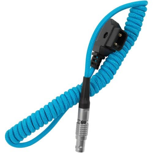Kondor Blue Coiled D-Tap to Female Lemo 2 Pin For Red Komodo