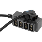 Kondor Blue 12V Metal D-Tap Hub 4 Way Port Power Tap Splitter (1/4