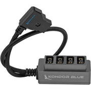 Kondor Blue 12V Metal D-Tap Hub 4 Way Port Power Tap Splitter (1/4