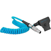 Kondor Blue Coiled D-Tap to LEMO 2 Pin 0B Male Power Cable for Zcam / Teradek