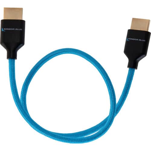 Kondor Blue 8K HDMI 2.1 - 43cm Braided Cable for on Camera Monitors