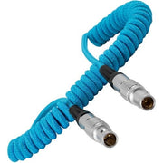 Kondor Blue LEMO to LEMO 2 Pin 0B Male Coiled Power Cable for ARRI - Teradek