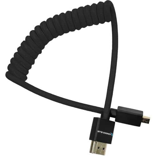 Kondor Blue Coiled Micro HDMI to Full HDMI (30-60cm) (Black)