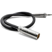 Kondor Blue Mini XLR to 3.5mm Locking Screw Mini Plug for Lavalier Mics and BMPCC 4K/6K - Black