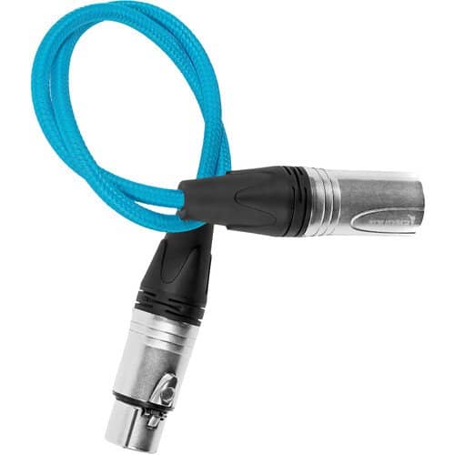 Kondor Blue 45cm Male XLR To Female XLR Audio Cable For On-camera Mics