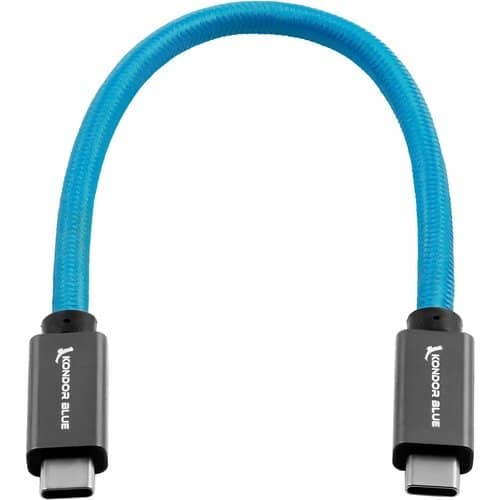 Kondor Blue USB C to USB C High Speed Cable for SSD Recording - Standard - 21.5cm