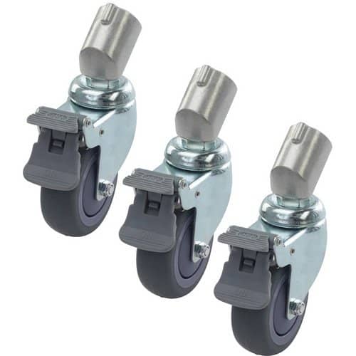 KUPO KC-080R 80mm Caster Set Of 3 For 22mm Round Legs