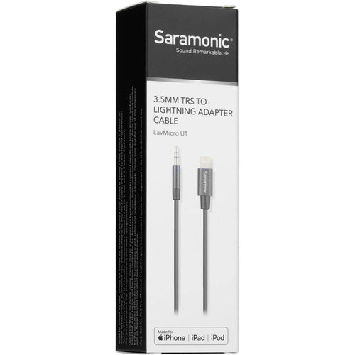 Saramonic LavMicro U1B Omnidirectional Lavalier Microphone with Lightning Connector for iOS Devices (19.6' Cable)